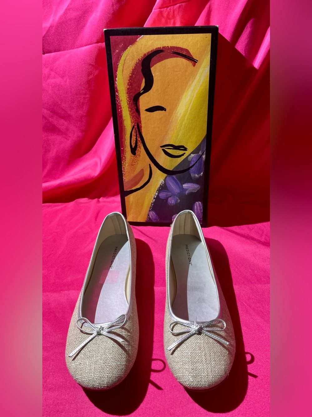 NIB! Predictions Women’s Size 9 Glitzy Bow Ballet Flats